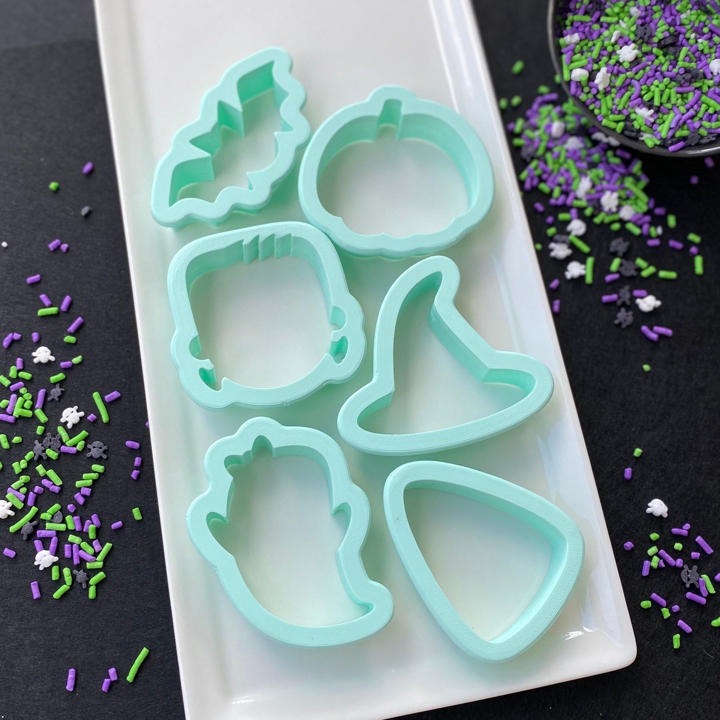Micro 1” Halloween Cutters for Polymer Clay and Micro Cookies - Set of 6 or Individuals - Size 1” to 1.25”