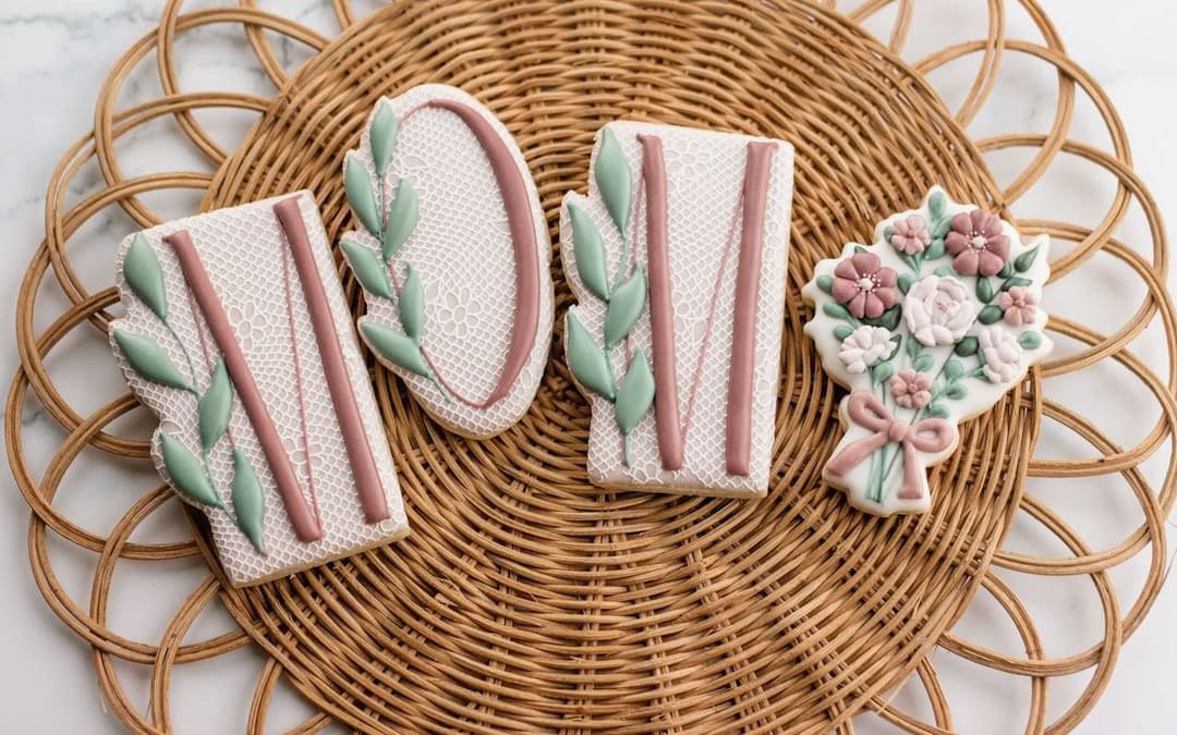 Mothers Day Floral Cookie Class Cutters by The Flour Shoppe Cookie Co - Set of 3 Cookie Cutters - Perfect for Mom Gift, Spring Cookies