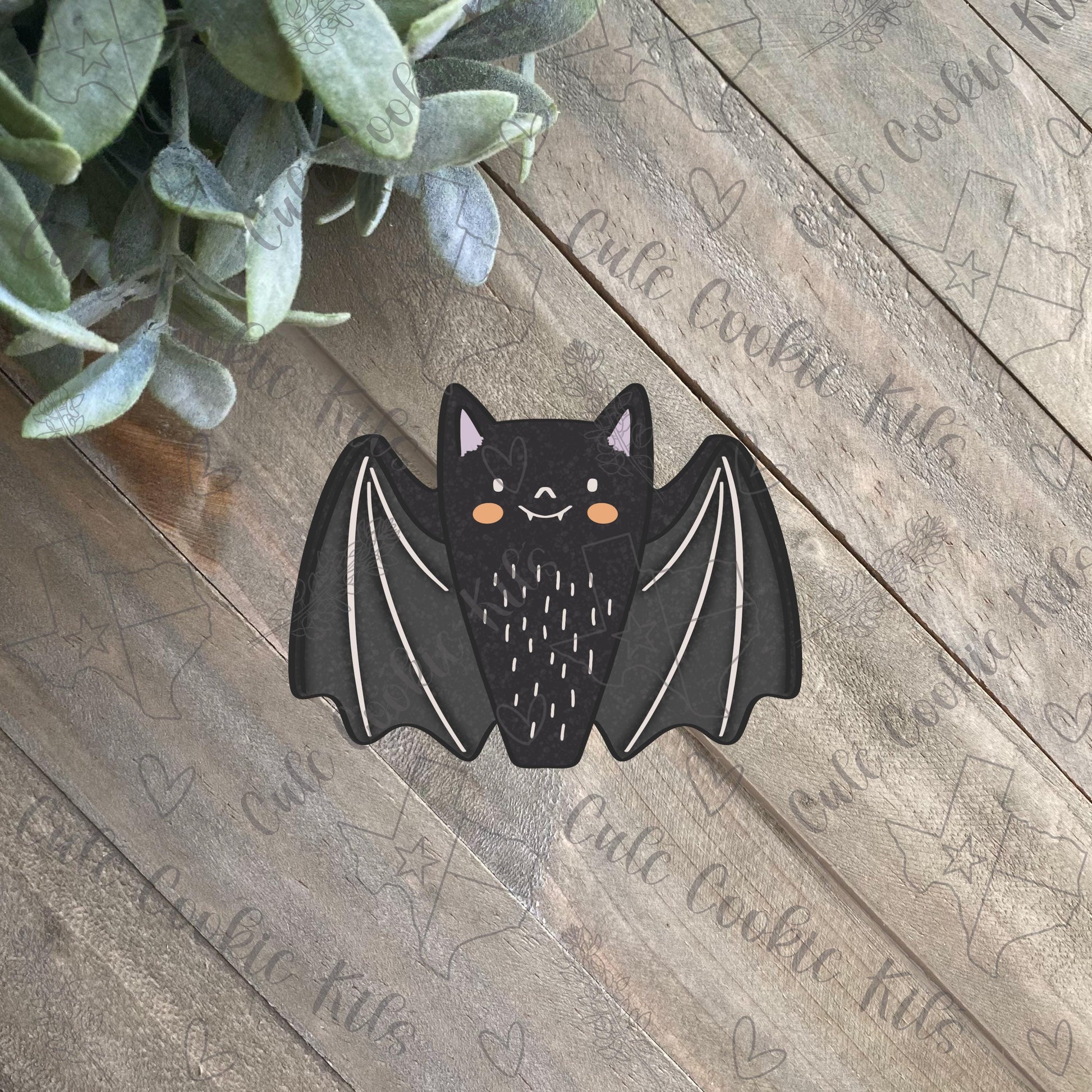 Cute Bat Cookie Cutter - Perfect for Halloween, Spooky, Nature Theme and Sets - Cutter for Dough, Fondant, Clay, and More (CCK835)