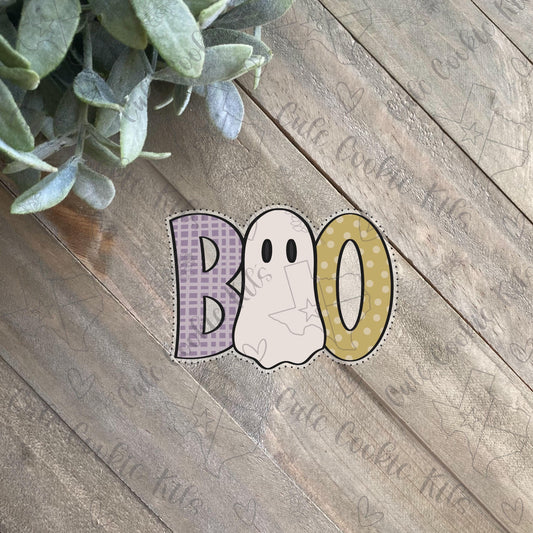 Ghosty BOO Cookie Cutter - Perfect for Spooky Theme and Halloween Sets - Cutter for Dough, Fondant, Clay, and More (#CCK838)