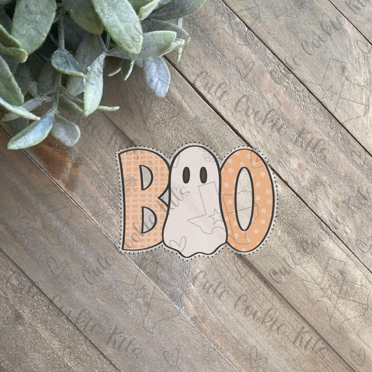 Ghosty BOO Cookie Cutter - Perfect for Spooky Theme and Halloween Sets - Cutter for Dough, Fondant, Clay, and More (#CCK838)