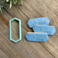 Stretched Hexagon Plaque Cookie Cutter - Size Up Recommended - Hexagon Cookie Cutter with Two Long Sides (#CCK160)