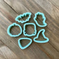 Micro 1” Halloween Cutters for Polymer Clay and Micro Cookies - Set of 6 or Individuals - Size 1” to 1.25”