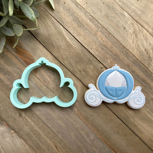 STL File Fairytale Princess Carriage Cookie Cutter - 3.5 and 4 inch CCK337 - Instant Download for 3D Printing at Home - Personal Use Only