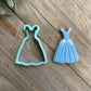 Princess Dress Ballgown Cookie Cutter - Perfect for Fairytale Cookie Sets - Cutter for Dough, Fondant, Clay, and More (#CCK339)