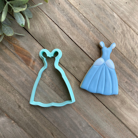 Princess Dress Ballgown Cookie Cutter - Perfect for Fairytale Cookie Sets - Cutter for Dough, Fondant, Clay, and More (#CCK339)