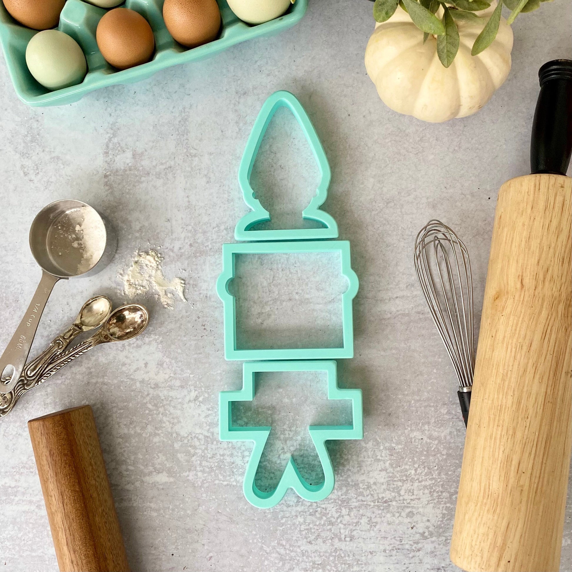 Elf Stacker Cookie Cutters - Christmas Elf Plaque, Set of 3 or Individual Cutters - Cutter for Dough, Clay, and More (#CCK400-2)