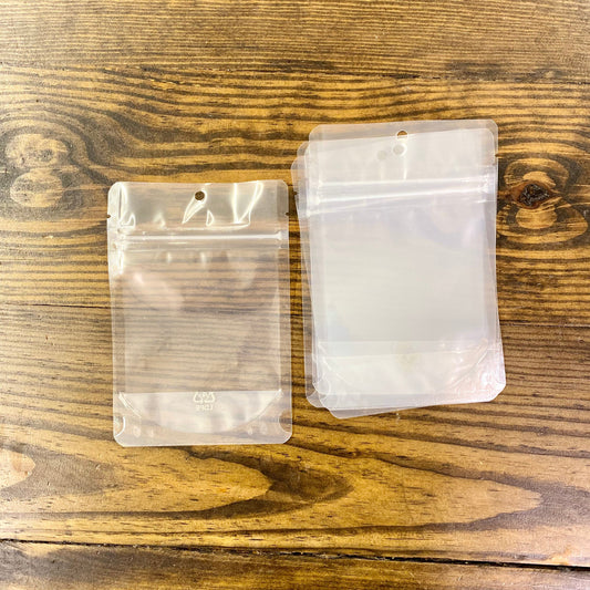 Clear Stand Up Pouch with Zipper - 4” x 2-3/8” x 6” - Heat Sealable and Resealable - Perfect for Mini Cookies, Samples, Sprinkles, and more