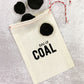 BAG OF COAL Cotton Packaging Bags - Red Twine Drawstring - 5 x 7 - Christmas Gifting