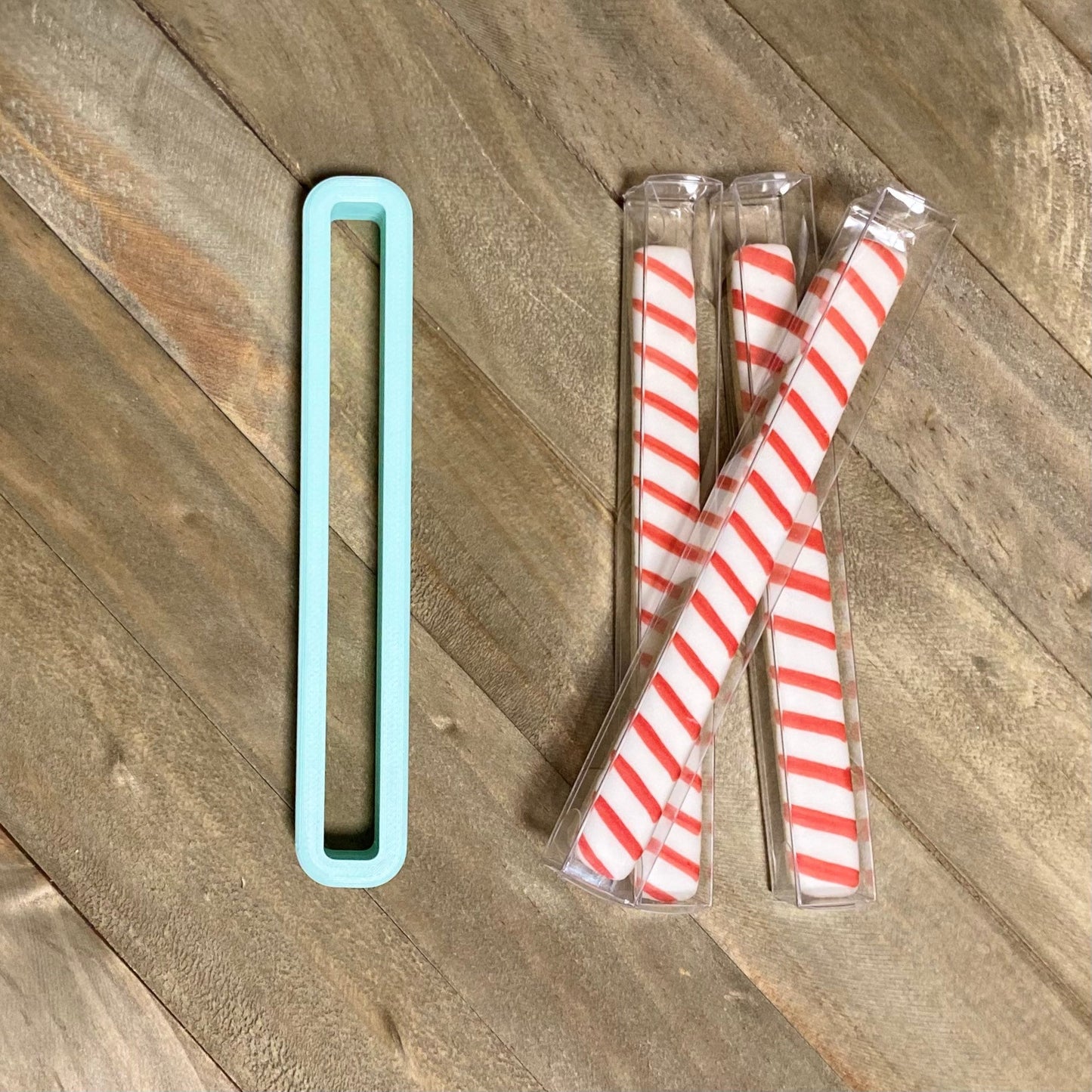 Skinny Stick Cookie Cutter - Rectangular Cookie Cutter with Rounded Corners - Perfect for Candy Canes, Paper Straws, etc (#CCK305/306)