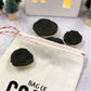 BAG OF COAL Cotton Packaging Bags - Red Twine Drawstring - 5 x 7 - Christmas Gifting