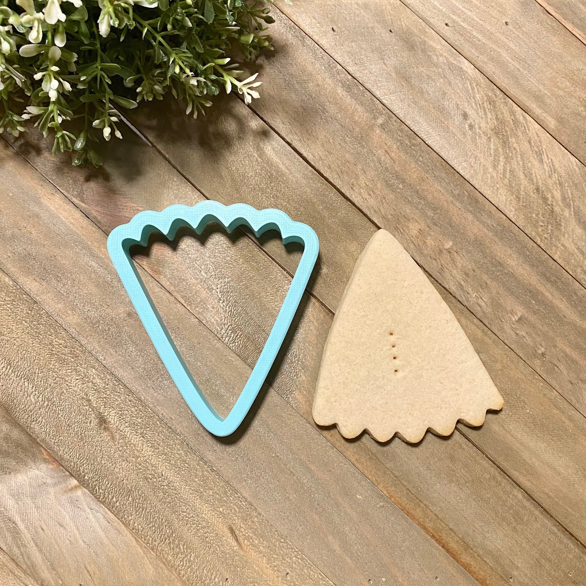 Pie Slice Cookie Cutter - Funky Pie Shape, Personalized Cookies - Cutter for Dough, Fondant, Clay, and More (#CCK440)