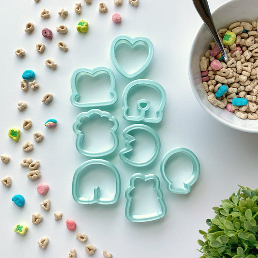 Mini Lucky Charm Cookie Cutters - Set of 8 or Individuals - Size 1.75” to 2” - Perfect for St Patrick’s Day Cookies, Play Dough, and More