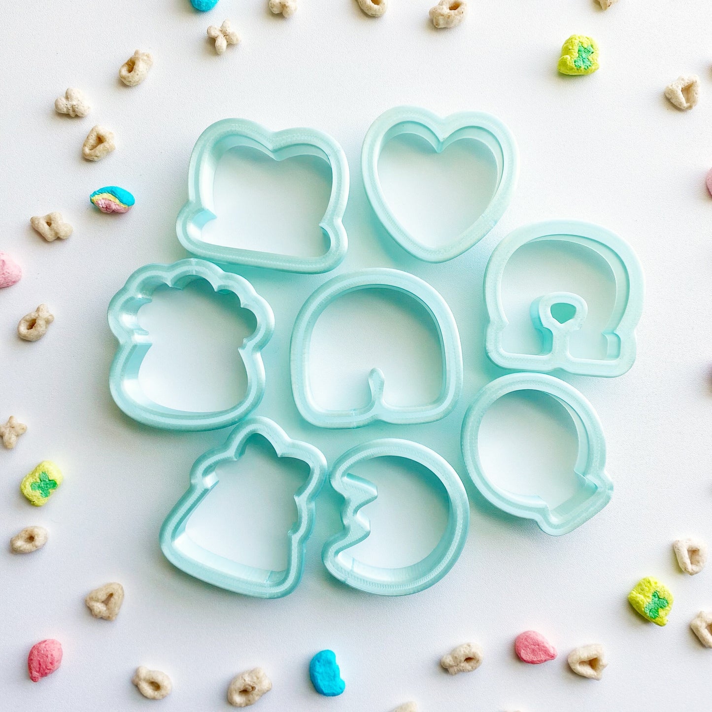 Mini Lucky Charm Cookie Cutters - Set of 8 or Individuals - Size 1.75” to 2” - Perfect for St Patrick’s Day Cookies, Play Dough, and More