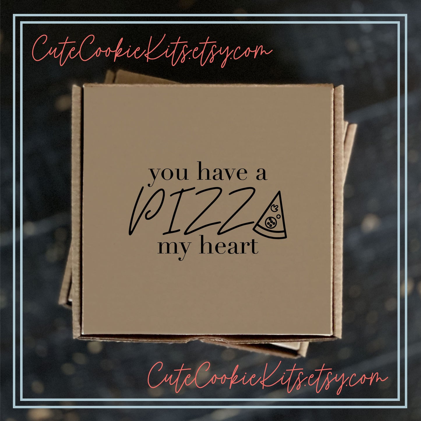 Set of 10 Premium Brown Kraft Mini 4.5” Pizza Boxes - You Have a Pizza My Heart Boxes for Valentine's Gift - Custom Printing Available