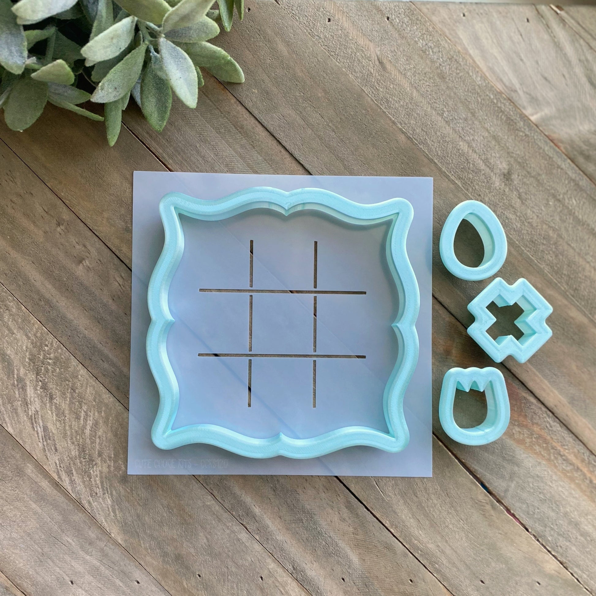 Easter Tic Tac Toe Cookie Kit - Perfect for Kids, Spring, Easter Activity - Food Safe Stencil and Cookie Cutter Set (CCKS120 CCK219)