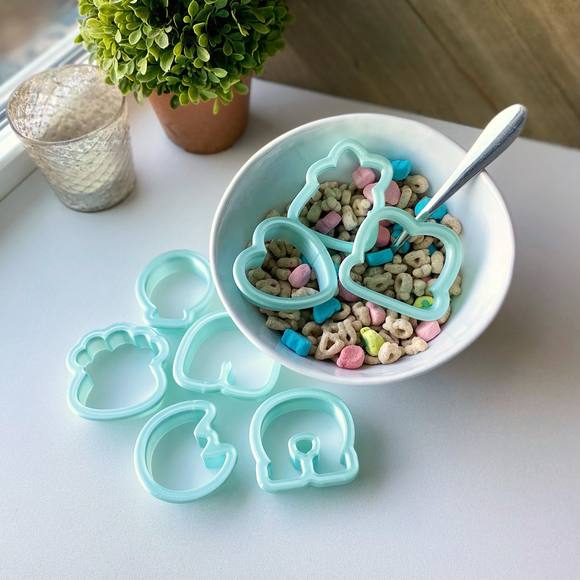 Mini Lucky Charm Cookie Cutters - Set of 8 or Individuals - Size 1.75” to 2” - Perfect for St Patrick’s Day Cookies, Play Dough, and More