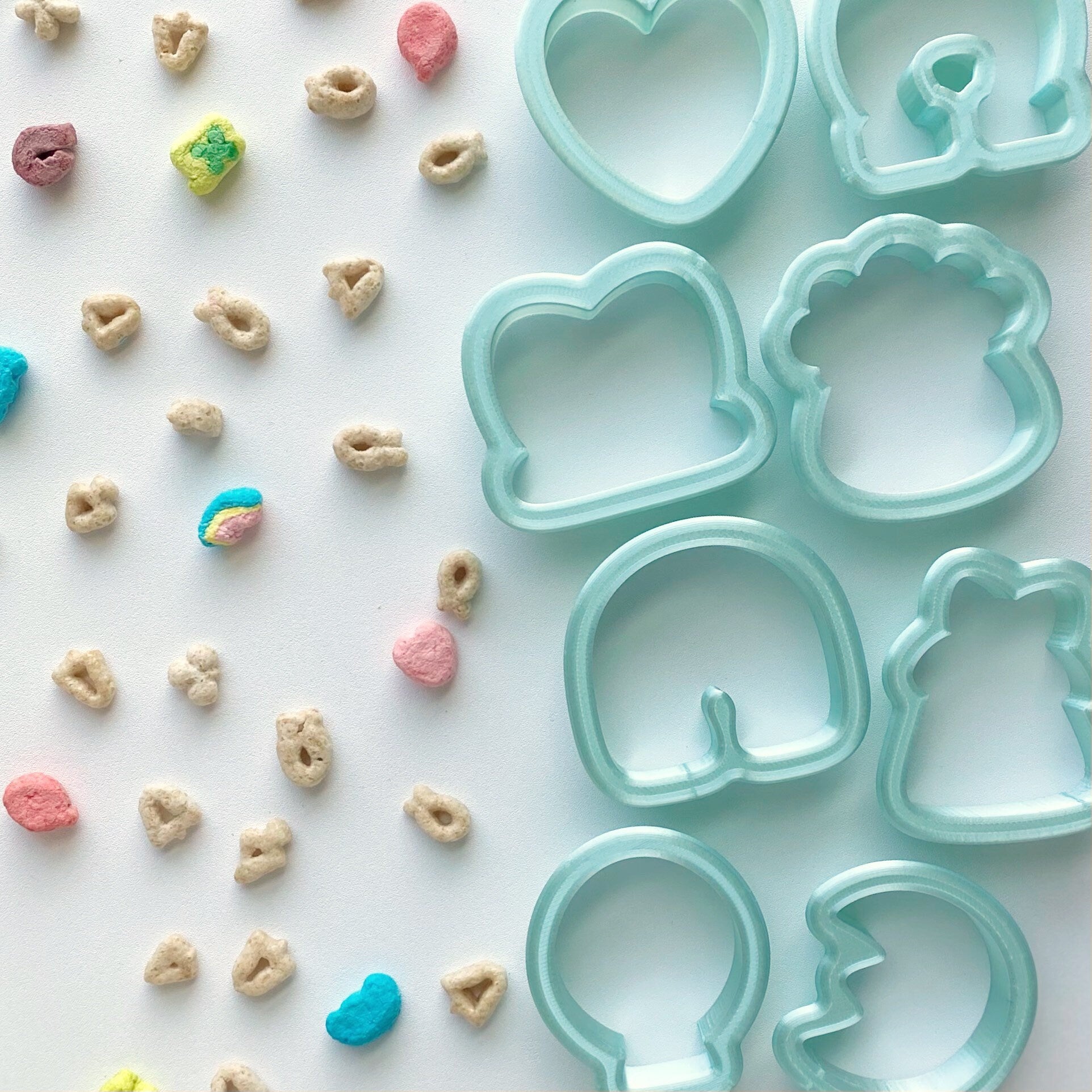 Mini Lucky Charm Cookie Cutters - Set of 8 or Individuals - Size 1.75” to 2” - Perfect for St Patrick’s Day Cookies, Play Dough, and More