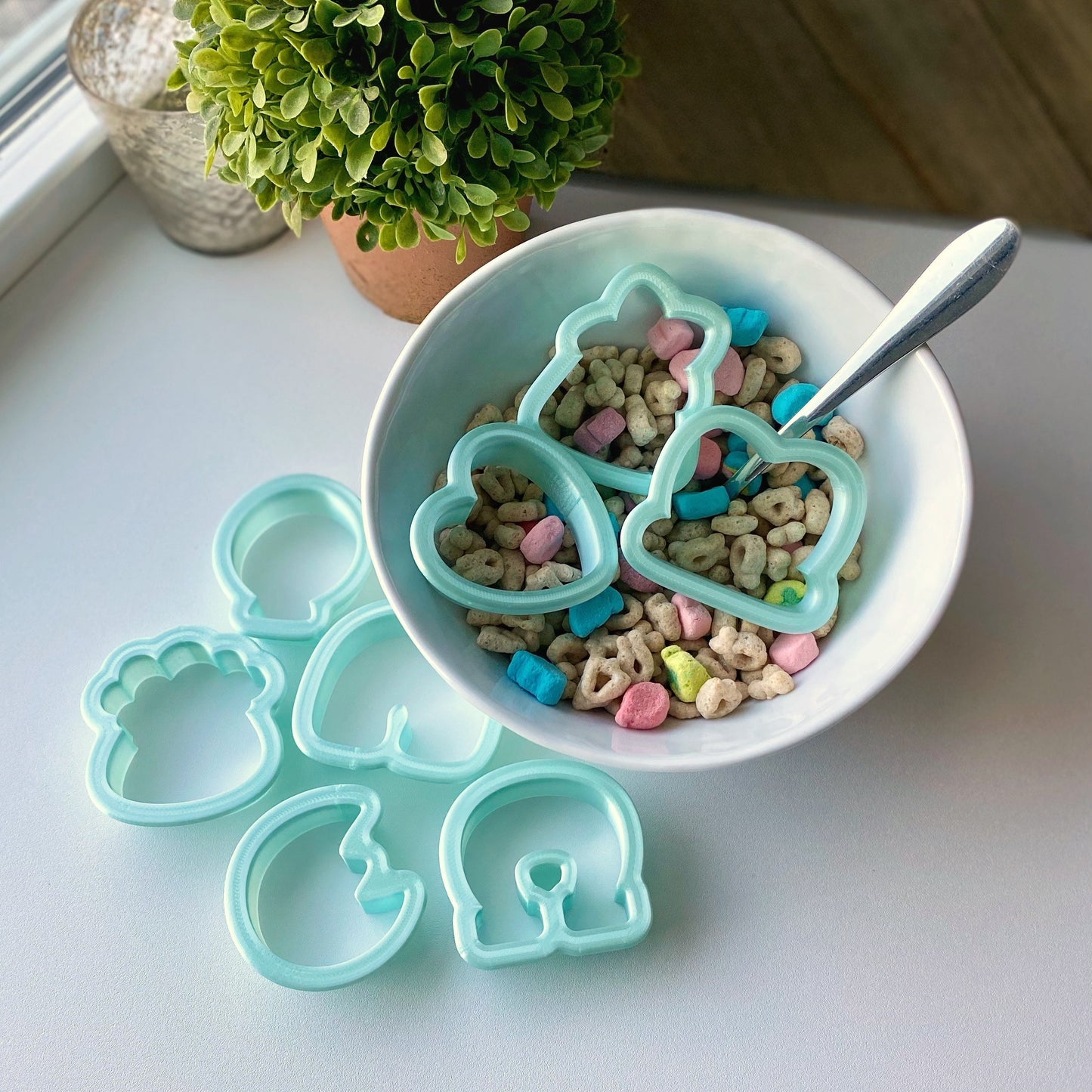 Mini Lucky Charm Cookie Cutters - Set of 8 or Individuals - Size 1.75” to 2” - Perfect for St Patrick’s Day Cookies, Play Dough, and More