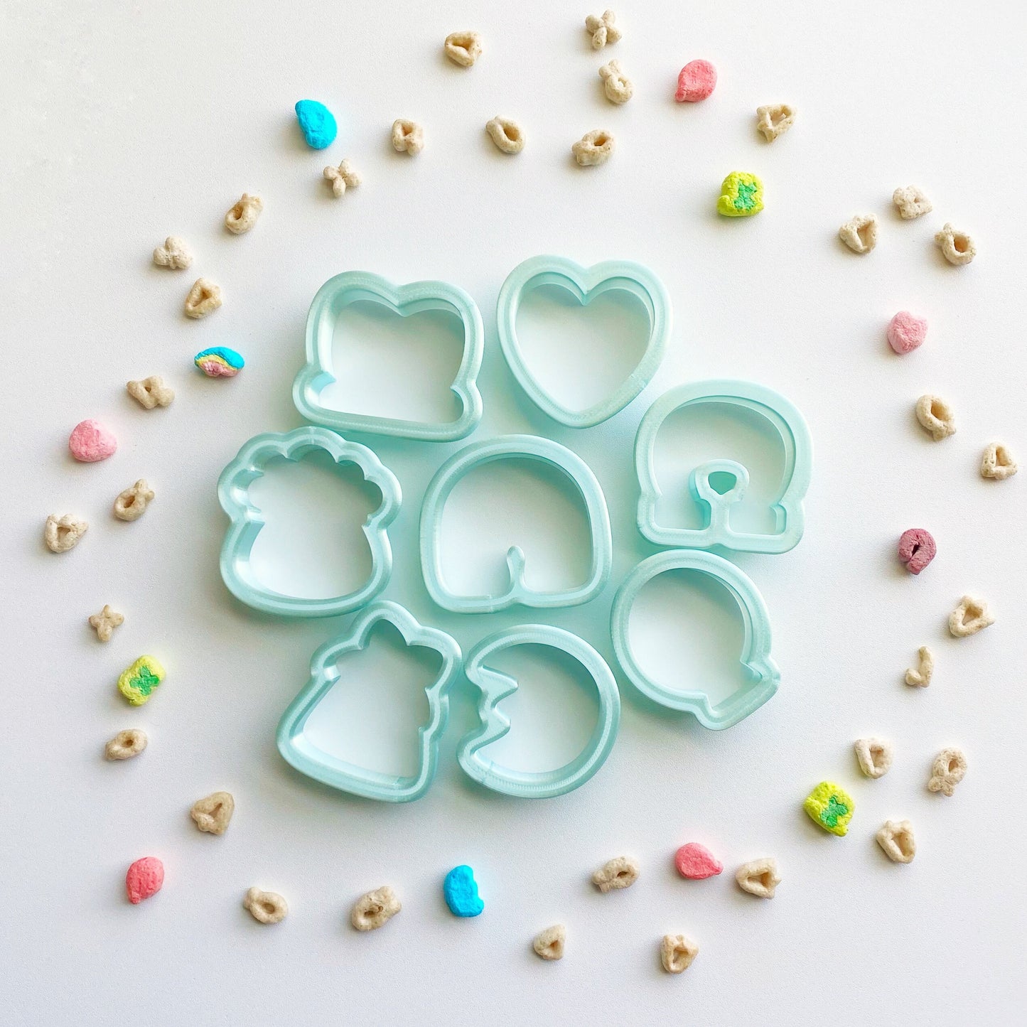 Mini Lucky Charm Cookie Cutters - Set of 8 or Individuals - Size 1.75” to 2” - Perfect for St Patrick’s Day Cookies, Play Dough, and More