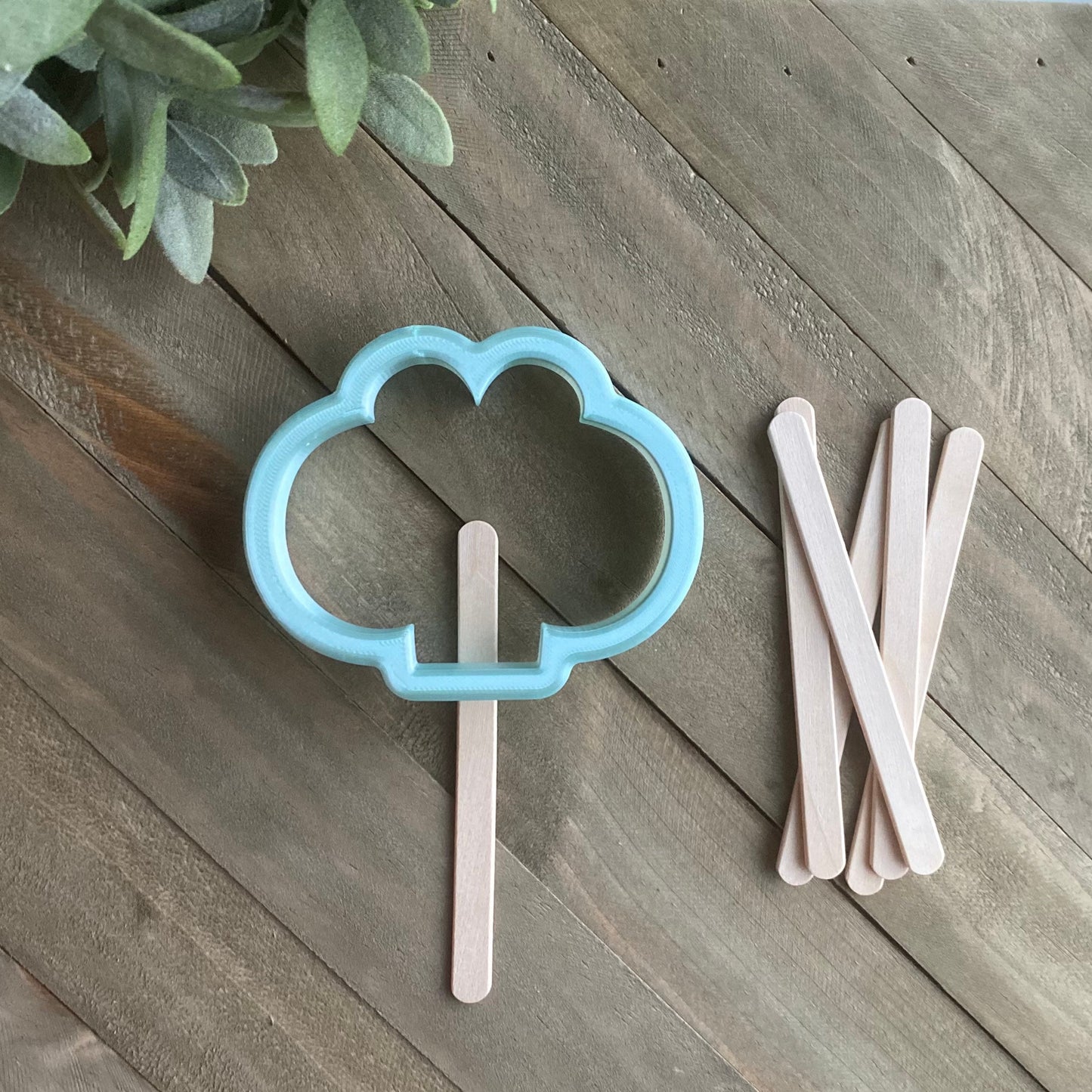 Bunny Heart Nose Cookie Cutter - with Optional Ultra Smooth, Food Safe Popsicle Sticks for Cookie on a Stick (#CCK308)