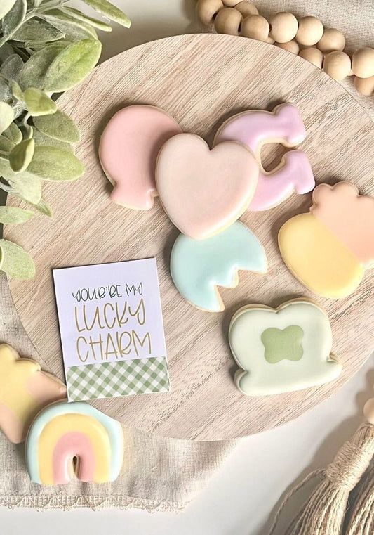 Mini Lucky Charm Cookie Cutters - Set of 8 or Individuals - Size 1.75” to 2” - Perfect for St Patrick’s Day Cookies, Play Dough, and More