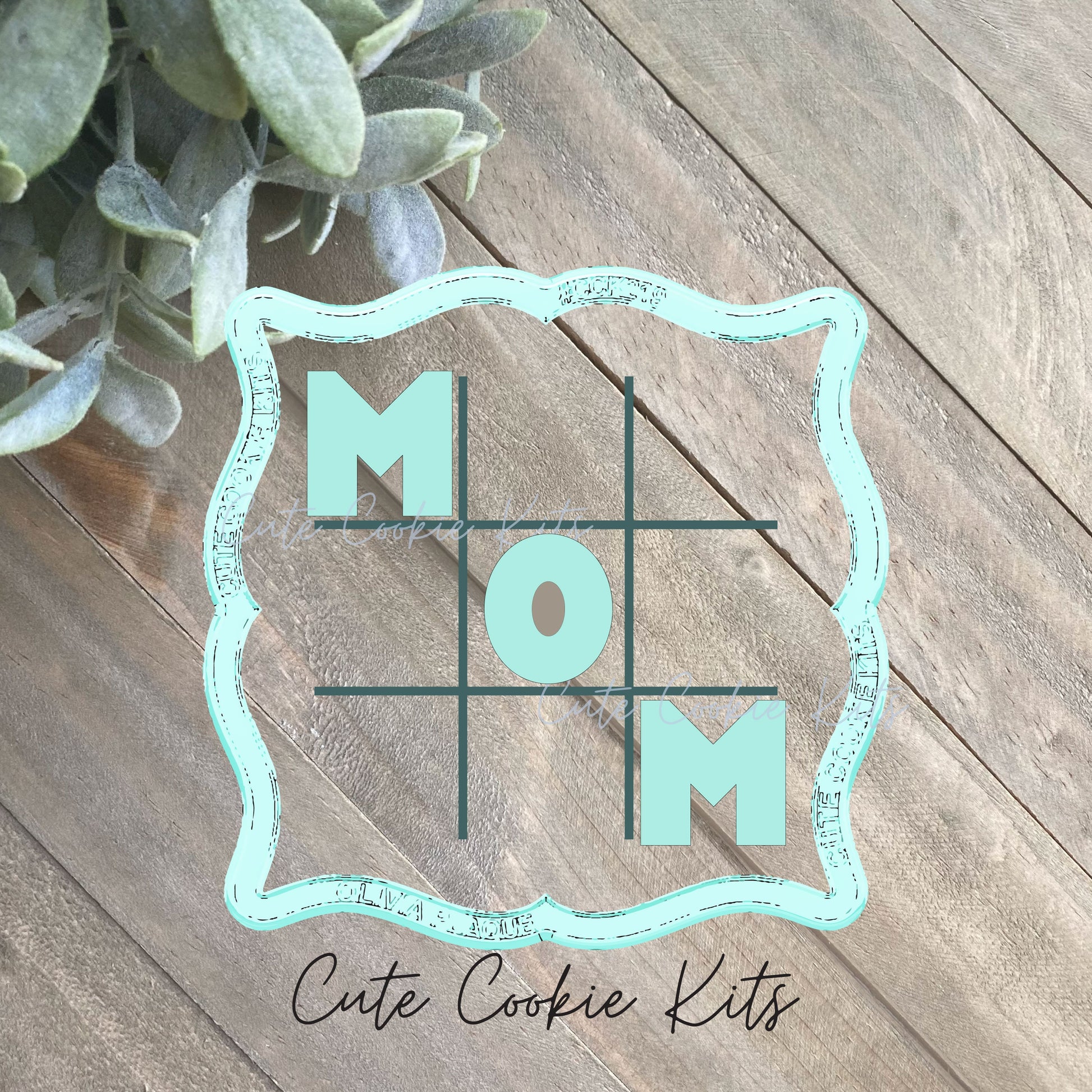 Mother's Day MOM Tic Tac Toe Cookie Kit - Perfect for Mom's Day Activity with Kids - Food Safe Stencil and Cookie Cutter Set