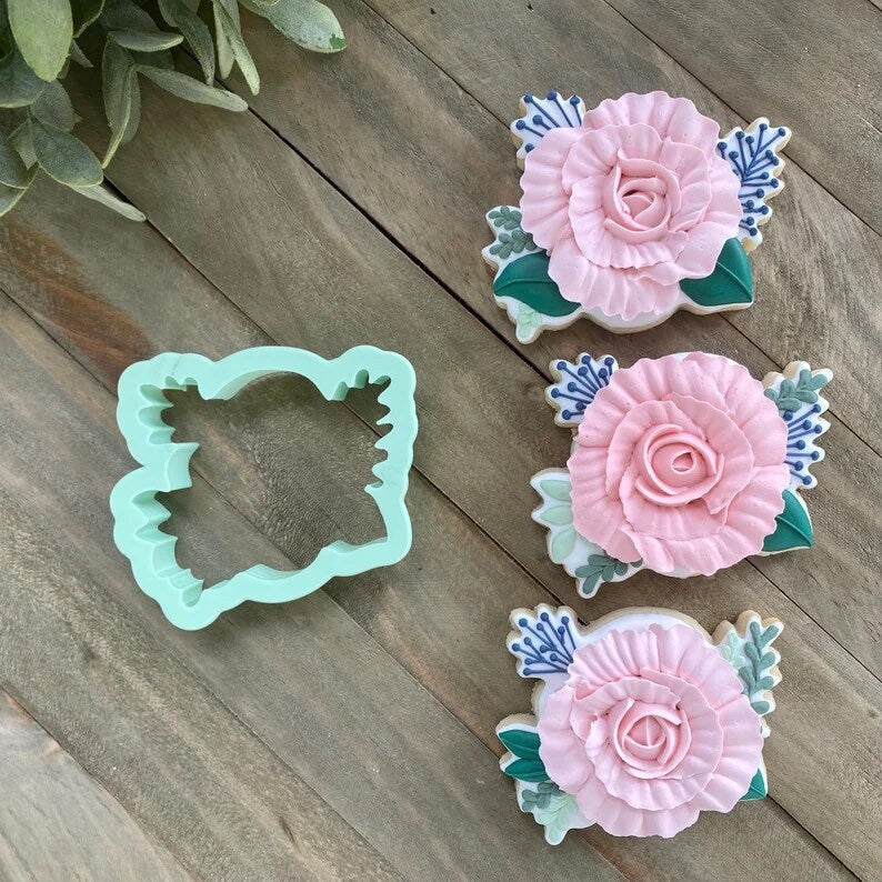 STL File Floral Bunch Cookie Cutter - 3.5 inch and 4 inch CCK395 - Instant Download for 3D Printing at Home - Do Not Share or Resale