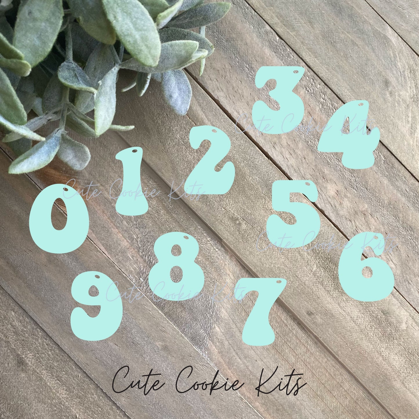 Single Number Cookie Cutters - Fun, Groovy Font - Single Digit Numbers 0 to 9 - Perfect for Birthday Cookies and Hippie Theme Sets