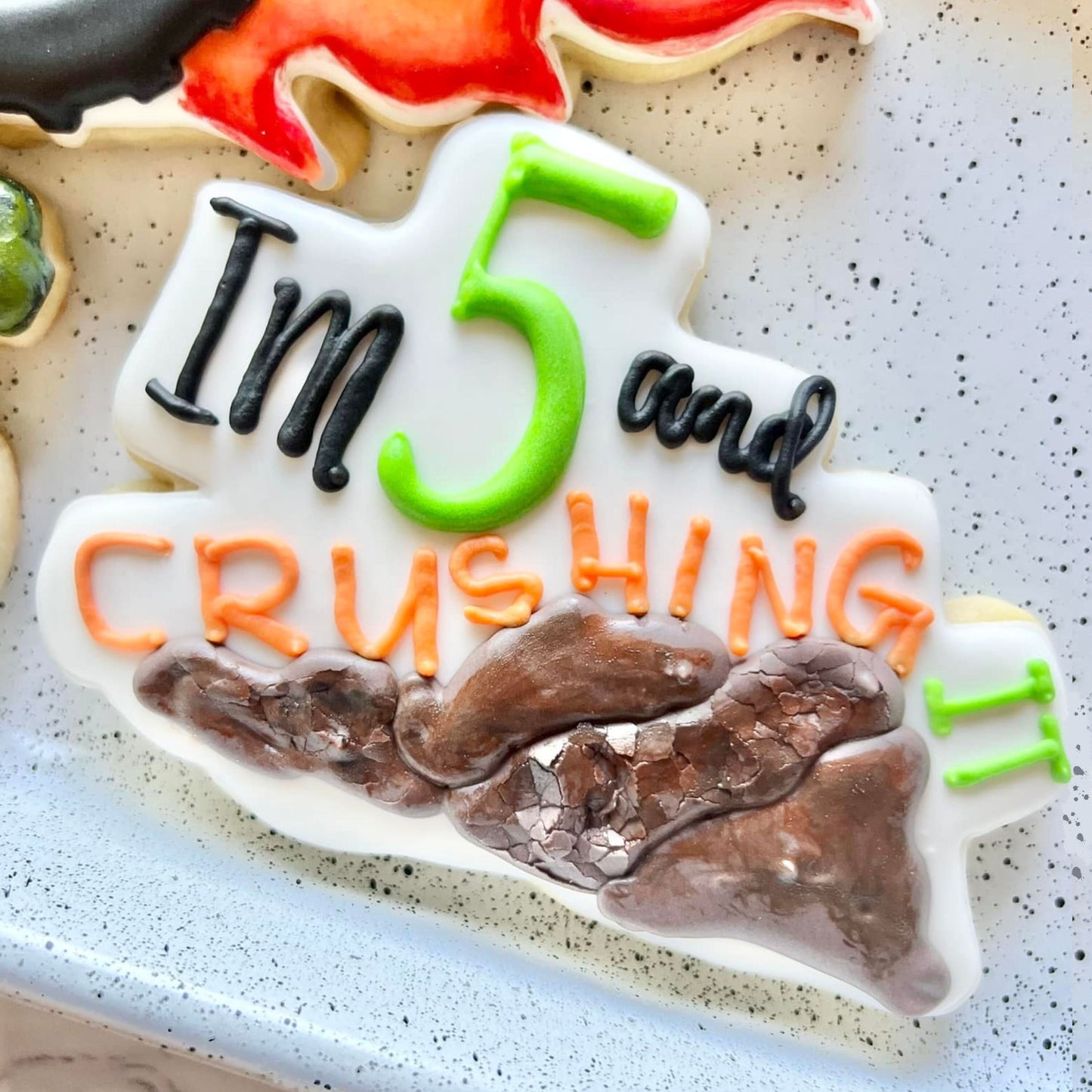 Crushing It Plaque Cookie Cutter - Perfect for Birthday, Monster Truck, Construction Cookies - Cutter for Dough, Fondant, and More (#CCK530)