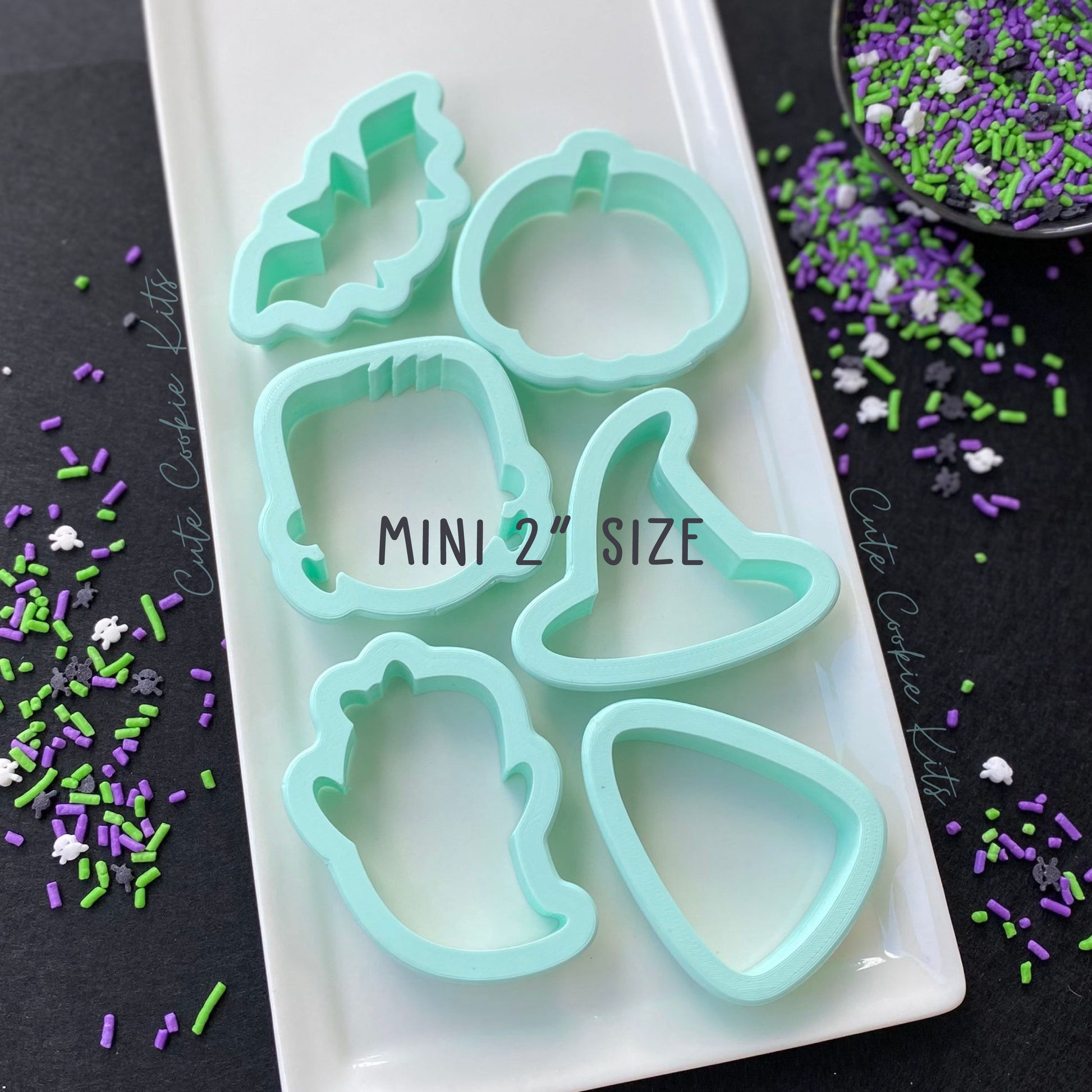 STL File Download - Mini Halloween Cookie Cutters - Set of 6 Shapes - Size 2” to 2.5” - Instant Download, Not For Resale, Do Not Share