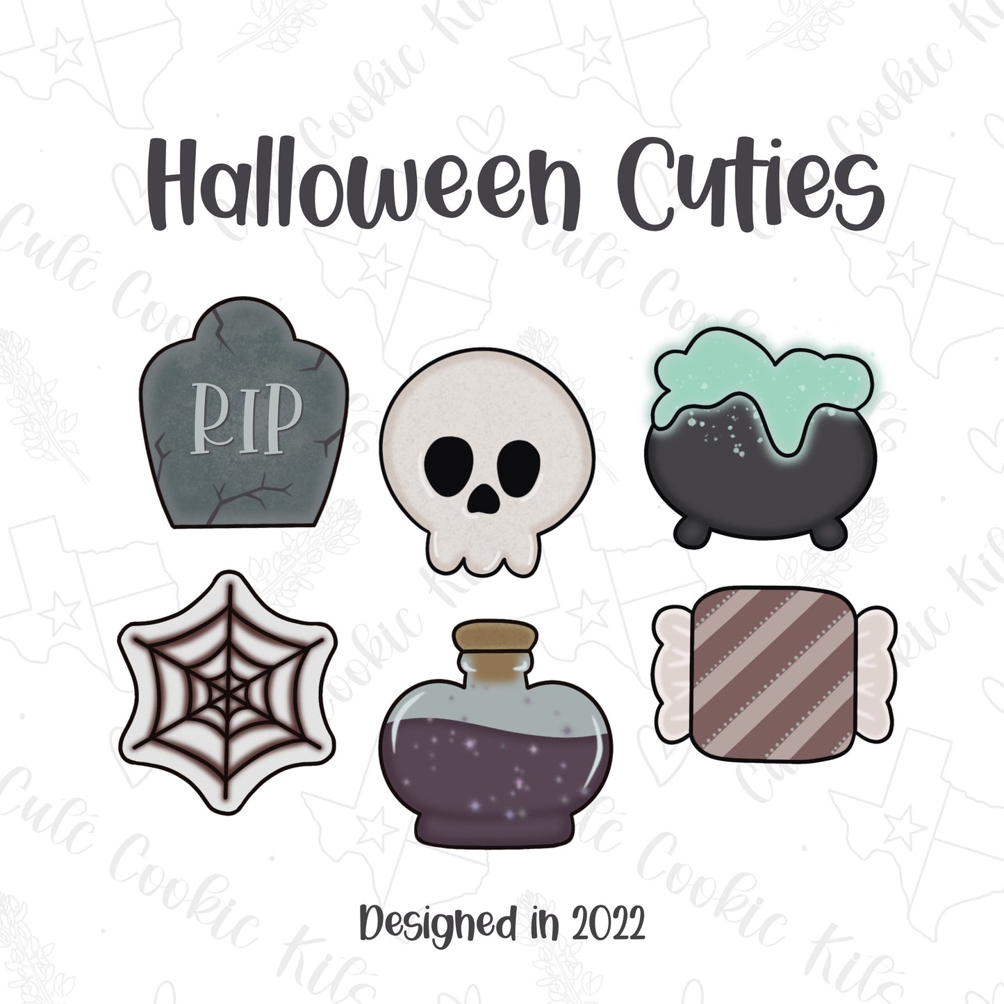 Halloween Cuties Cookie Cutters - Set of 6 or Individuals - Various Sizes, Micro 1” to Standard 3.5”