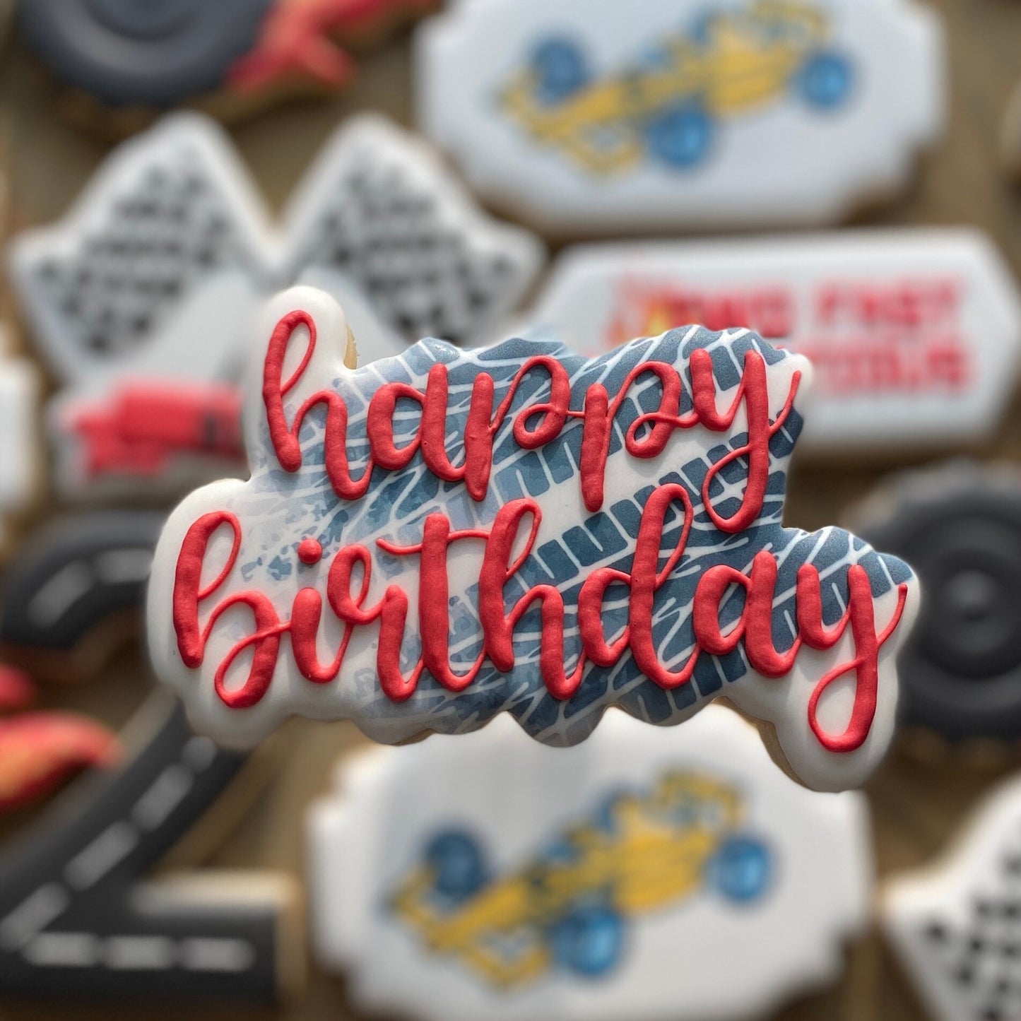 Happy Birthday Word Plaque Cookie Cutter - Script Lettering - Perfect for Birthdays - Cutter for Dough, Fondant, Clay, and More (#CCK509)