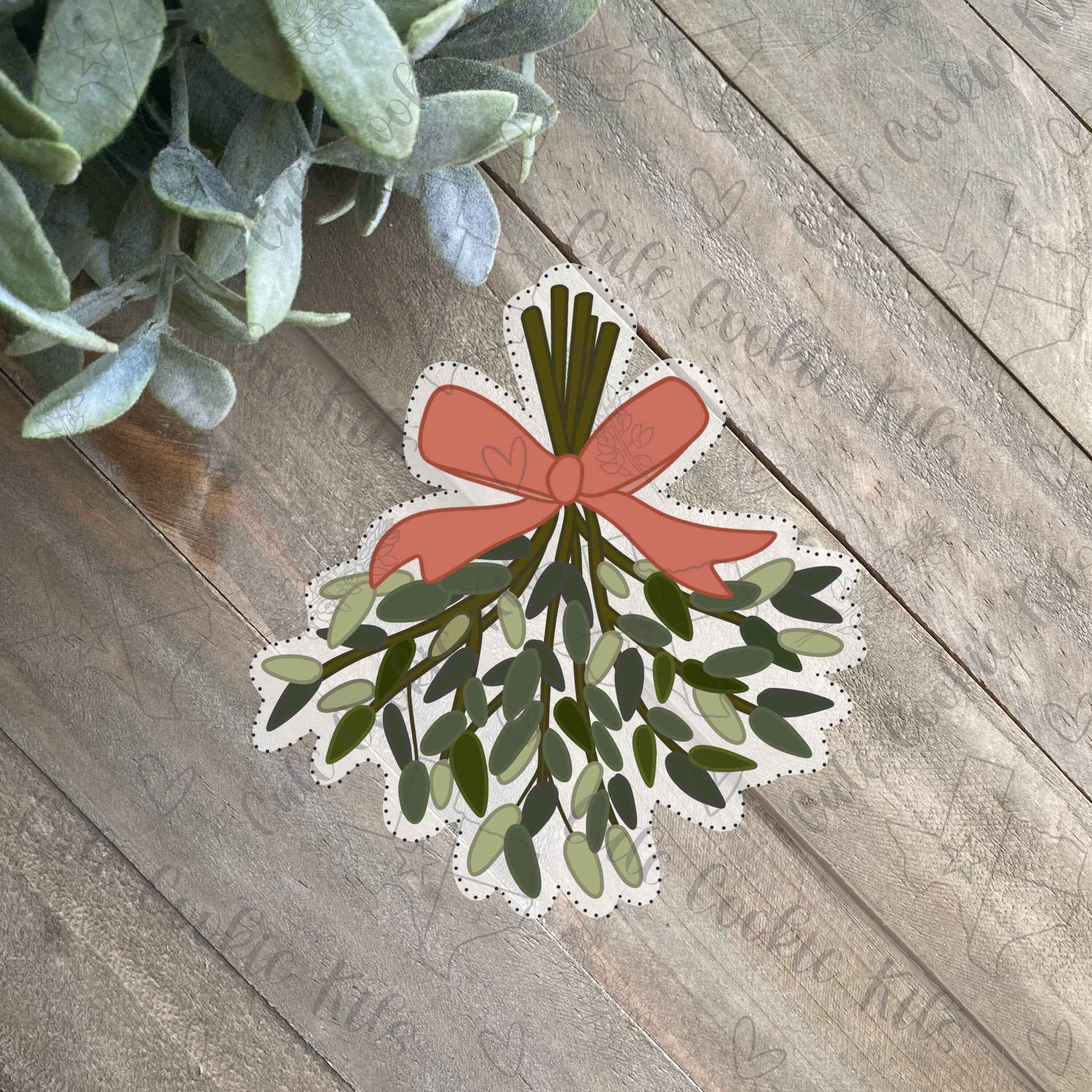 Mistletoe Bunch Cookie Cutter - Perfect for Winter, Holiday, Christmas Theme Cookies - Cutter for Dough, Clay and More (CCK733)