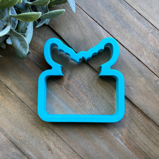 Moose/Reindeer Plaque Cookie Cutter - Perfect for Christmas, Outdoors, Nature Cookies - Cutter for Dough, Fondant, Clay, and More (#CCK744)