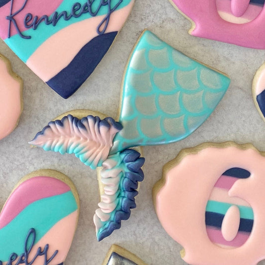 Mermaid Tail Cookie Cutter - Perfect for Brithday, Ocean, Summer Theme Sets - Cutters for Dough, Fondant, Clay, and More (CCK790)