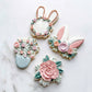 Advanced Spring Florals Cookie Class Cutters by The Flour Shoppe Cookie Co - Set of 4 Cookie Cutters - Perfect for Easter, Spring Cookies