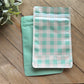 Set of 25 Pastel Plaid Stand Up Heat Sealable Pouch with Zipper - 5-1/8” x 8-1/8” x 3-1/8“ - Perfect for Mini Easter Cookies and more