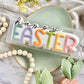Happy Easter Plaque Cookie Cutter - Hoppy Easter - Hand Lettering - Perfect for Spring, Easter Sets - Cutter for Dough and More (CCK533)