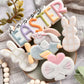 Happy Easter Plaque Cookie Cutter - Hoppy Easter - Hand Lettering - Perfect for Spring, Easter Sets - Cutter for Dough and More (CCK533)