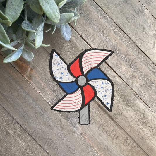 Pinwheel Cookie Cutter - Traditional Whirligig - Perfect for Spring, Summer, Patriotic Cookies - Cutter for Dough, Clay, and More (#CCK778)