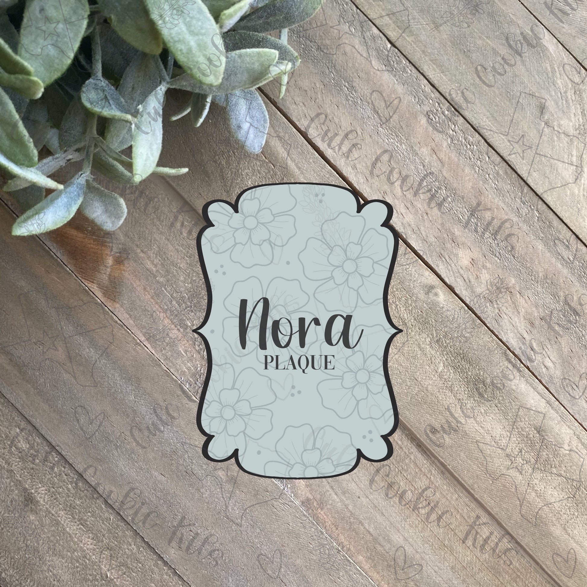 Nora Plaque Cookie Cutter - Versatile Shape - Perfect for Baby Shower, Wedding, Birthday - Cutter for Dough, Fondant and More (CCK245)