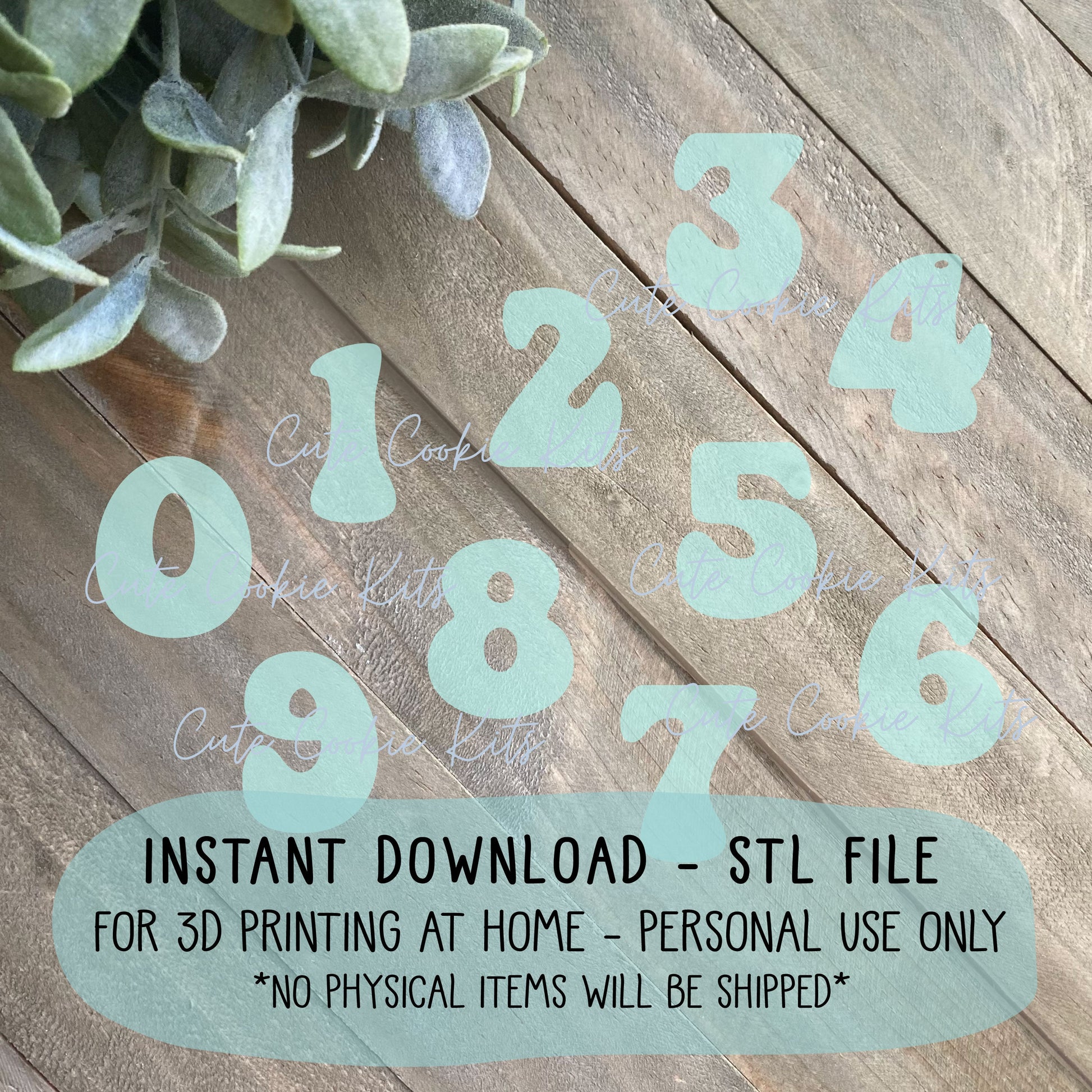 STL File Single Digit Groovy Number Cookie Cutters - Number 0-9 - 3.5 inch - Instant Download for 3D Printing - Personal Use Only, No Resale