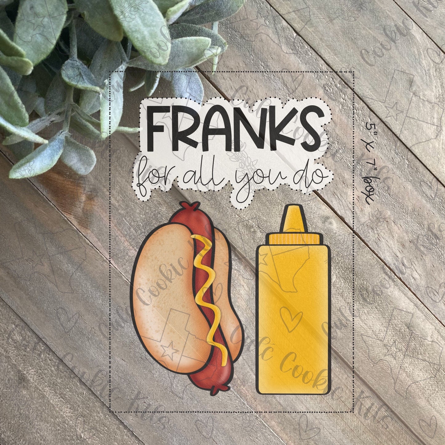 Franks For All You Do Cookie Cutters and Stencil - Perfect for Father’s Day - Cutter for Dough, Fondant, Clay, and More (Fits 5”x7” Boxes)