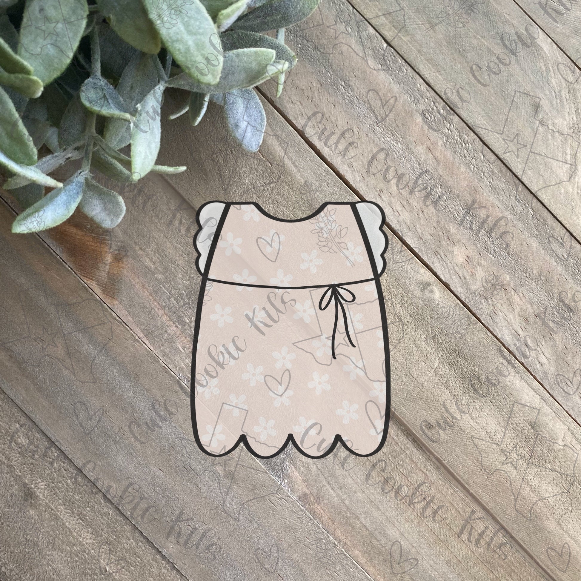 Lace Baby Dress Cookie Cutter - Perfect for First Birthday, Baby Shower, Welcome Baby Sets - Cutter for Dough, Fondant, Clay, and More