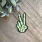 Peace Skeleton Hand Cookie Cutter - Perfect for Halloween, Macabre, Radiology Theme, X-ray - Cutter for Dough, Clay, and More (CCK804)