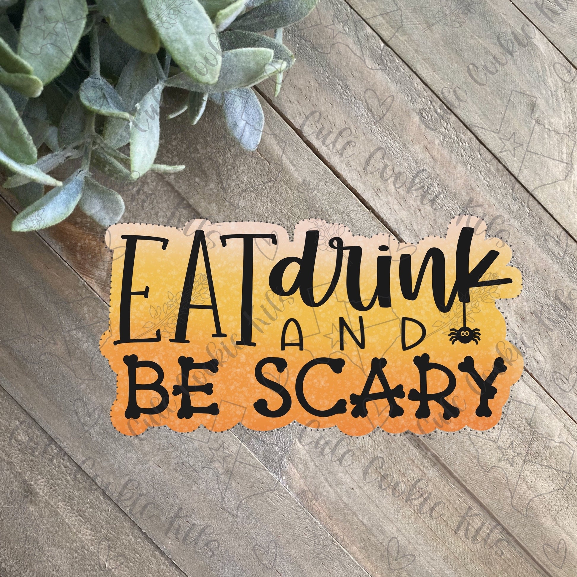 Eat Drink and Be Scary Cookie Cutter - Perfect for Spooky Theme and Halloween Sets - Cutter for Dough, Fondant, and More (CCK556)