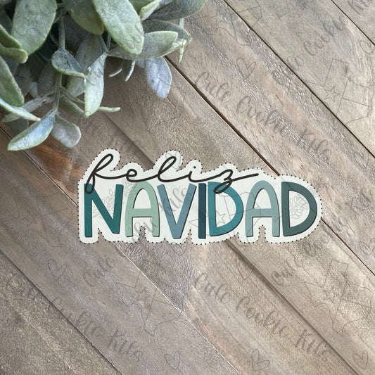 Felix Navidad Plaque Cookie Cutter - Hand Lettering Style - Perfect for Holidays, Winter, Christmas - Cutter for Dough and More